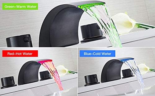Luxury Bathroom Faucet with 3-Color LED Lighting