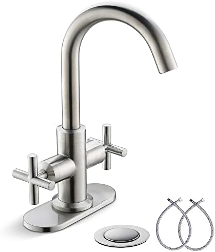 Exceptional 4-Inch Bathroom Faucet with Swivel Spout rust-free 304 stainless steel