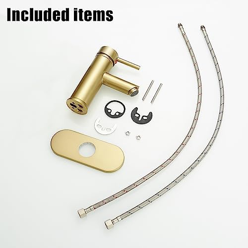 Greenspring Brushed Gold Bathroom Faucet No Drip Adjustable Temperature Elevate Your Bathroom Experience