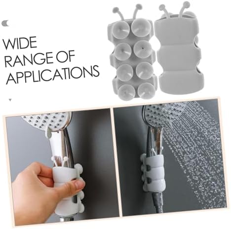 2pcs Bathroom Shower Bracket Strong Suction - Sleek Durable