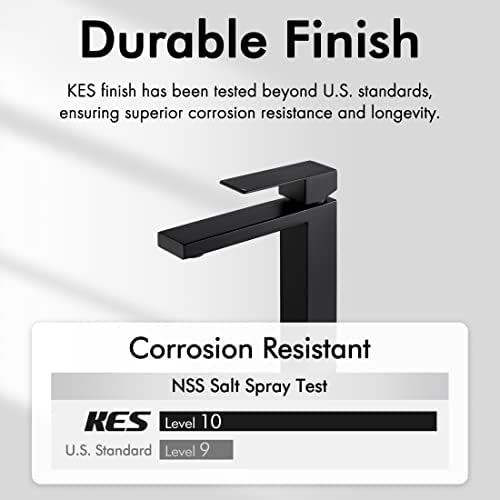 KES Black Tall Bathroom Faucet