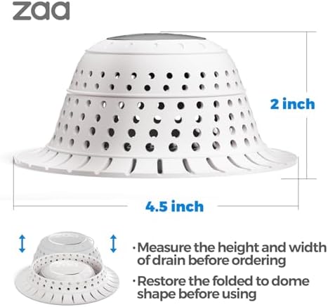 Stain Prevention and Hair Catcher for Drains - Durable Silicone Collapsible Protector