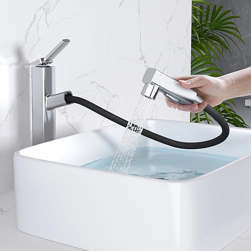 Durable Stylish Vessel Sink Faucet with 3 Spray Modes for Efficient Cleaning