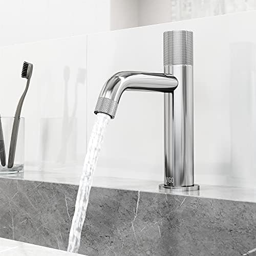 VIGO Apollo Chrome Single Hole Touch Faucet for Bathrooms