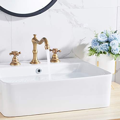 GGStudy 8-inch 2 Handles 3 Holes Bathroom Sink Faucet
