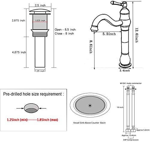 GGStudy 360 Swivel Faucet Set - Oil Rubbed Bronze