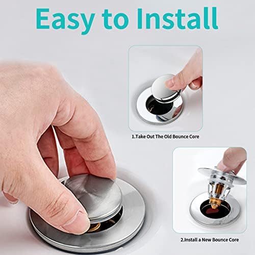 Universal Bathroom Sink Stopper with Hair Catcher