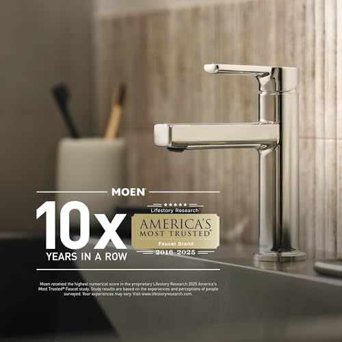 Moen 6192BLAlign One-Handle Single Hole Modern Vessel Sink