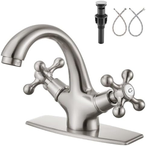 Aolemi Single Hole Touch faucet Cross Handle Brass 38-inch Thread