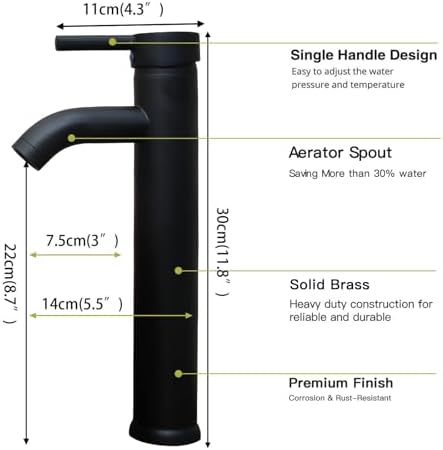 Greenspring Black Vessel Sink Faucet