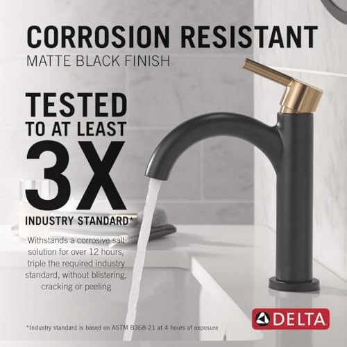 Delta Faucet Nicoli Matte Black Single Hole