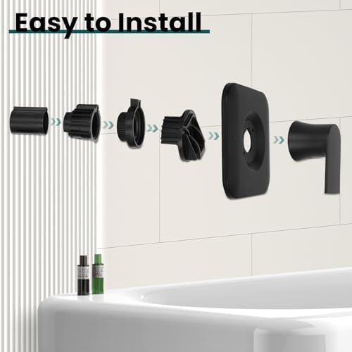 Moen T2471BL Matte Black Showers with Easy Installation
