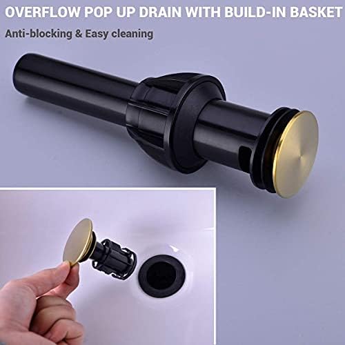 TRUSTMI Brushed Gold Bathroom Faucet and 4 Piece Hardware Accessories Set Bundle
