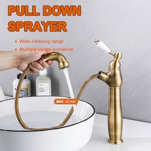 Elegant Vintage Faucet with Pull-Out Sprayer