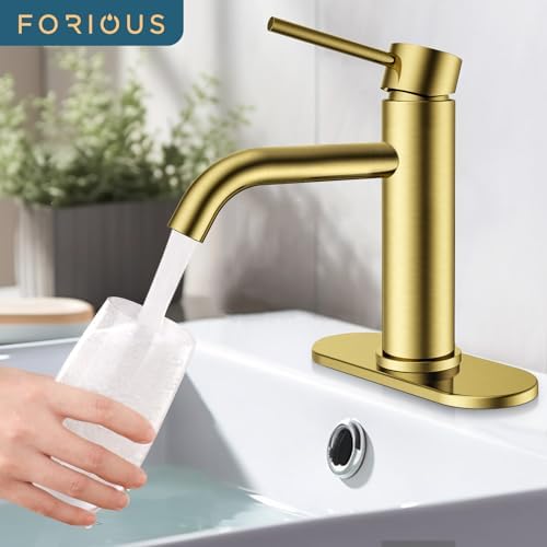 FORIOUS Gold Bathroom Faucets
