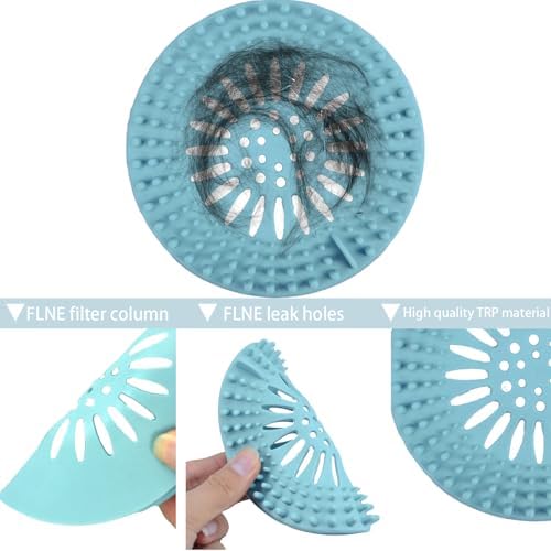 6-Piece Hair Catcher Set for Shower Drains