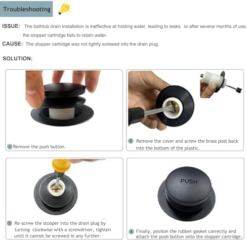 Tip-Toe Bathtub Drain Kit