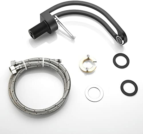 Leekayer Black Chrome Handle Bath Faucet for Sink by Brass Easy Install