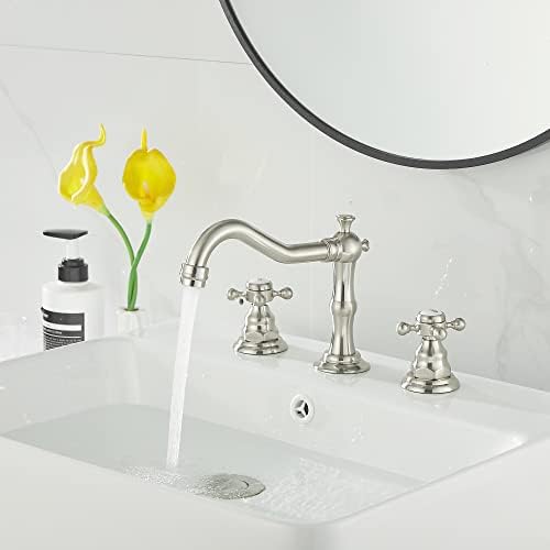 Widespread 3-Hole Faucet Two Handles for Smooth Flow