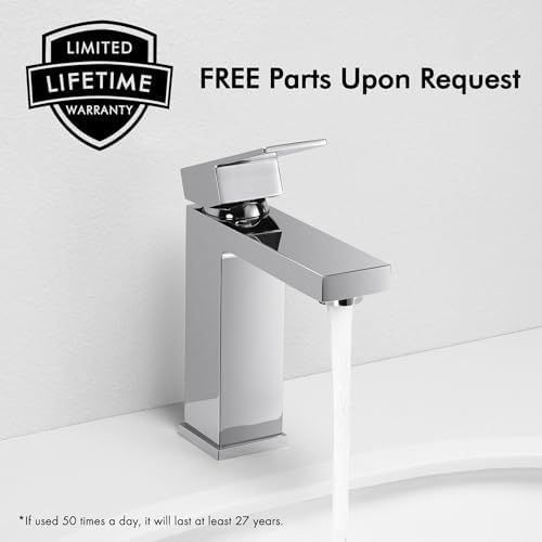 Luxury Lead-Free Brass Bathroom Faucet cUPC Certified Chrome Finish