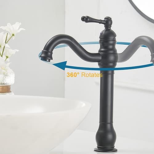 Black Vessel Faucet for Bathroom