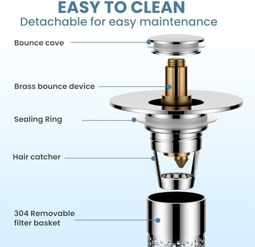 Wave-Proof Sink Drainer with Clog Prevention
