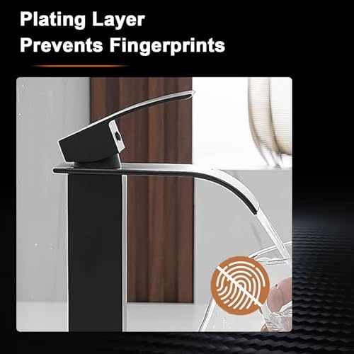 RUITHOE Matte Black Vessel Sink Faucet - Modern Touch On Faucet for Bathroom