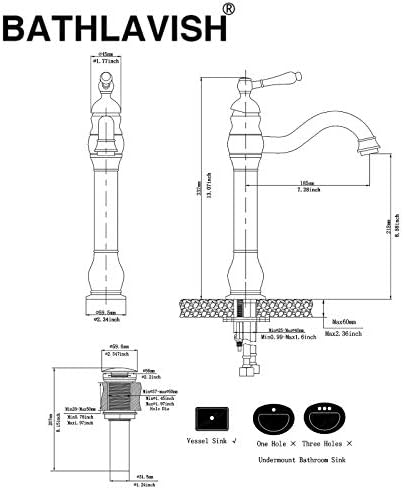 Black Vessel Faucet for Bathroom