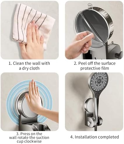 Durable Suction Cup handheld shower head bracket