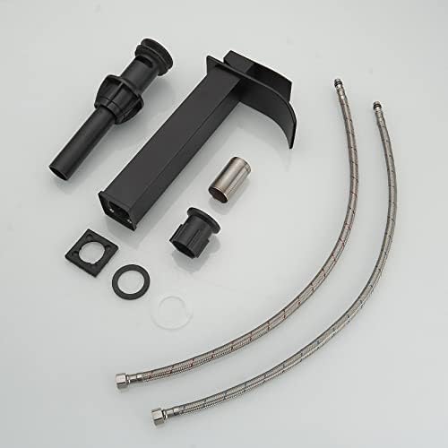 BWE Matte Black Single Handle Bathroom Faucet