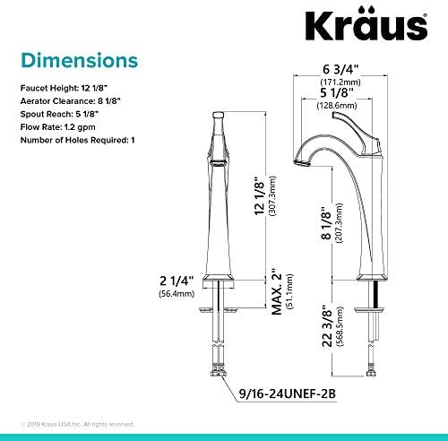 KrausKVF-1200ORB Arlo Touch Faucet Oil Rubbed Bronze Lifetime Warranty Assigned