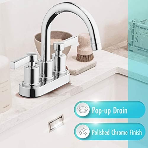 Two Handle High Arc Polymerpolish Chrome Faucet