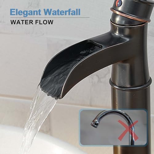 Homevacious ORB Waterfall Bathroom Vessel Sink Faucet Oil Rubbed Bronze