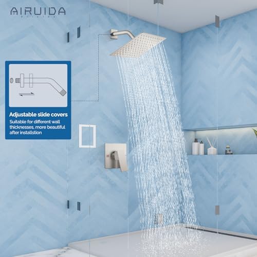 Airuida Stainless Steel Rain shower Faucet Set