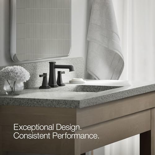 Two-Handle Bathroom Sink Faucet Matte Black by Kohler
