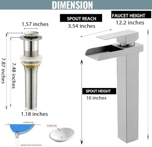 Tall Vessel Sink Faucet for Luxury Bathrooms