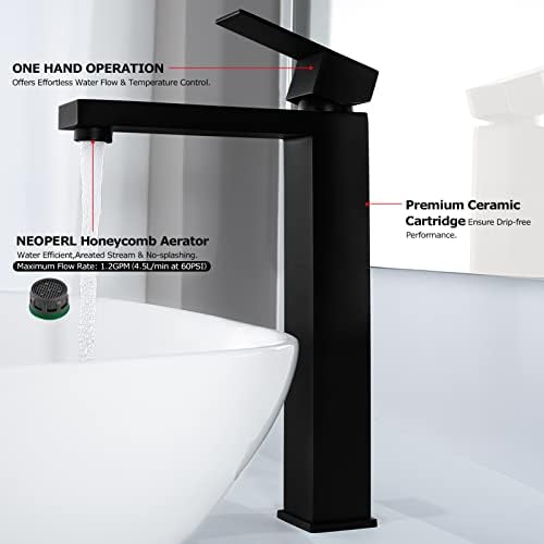 Efficient Tall Sink Faucet for Bathroom