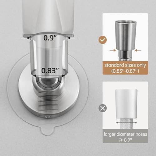 Stainless Steel Adjustable Shower Head Holder for Wall Mount - No Drilling Required