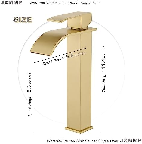 Vessel Sink Faucet with Gold Finish
