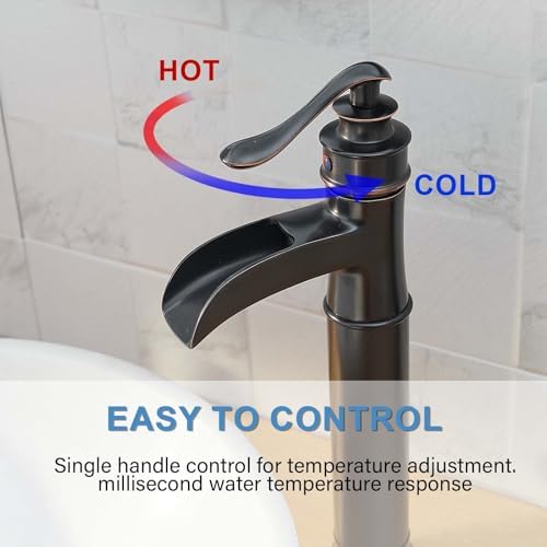 Homevacious ORB Waterfall Bathroom Vessel Sink Faucet Oil Rubbed Bronze