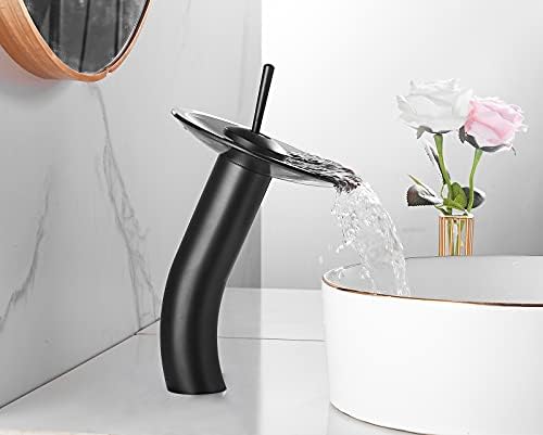 Stunning Black Faucet with Waterfall Flow