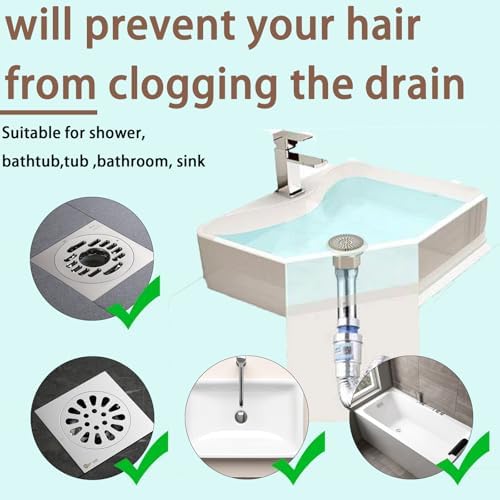 6-Piece Hair Catcher Set for Shower Drains