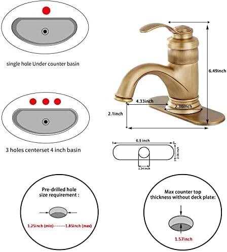 Antique Brass Waterfall Faucet