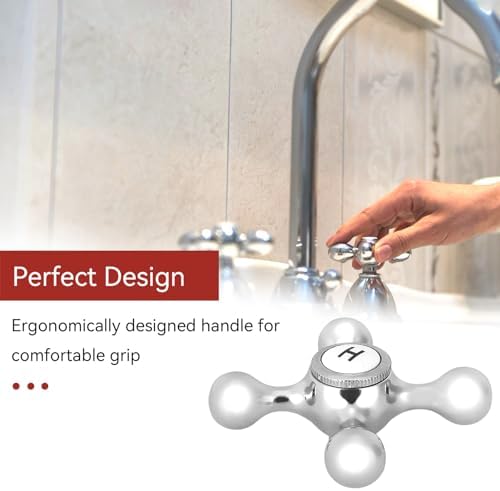 2-Piece Cross-Arm Faucet Handle Kit for Bathroom