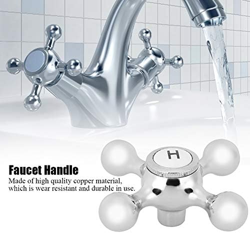2-Piece Cross-Arm Faucet Handle Kit for Bathroom