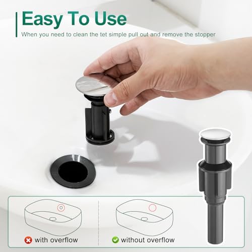 VOTON Tall Bathroom Sink Faucet Solid Brass with Easy Installation