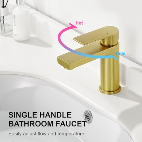 Brushed Gold Faucet Single Handle