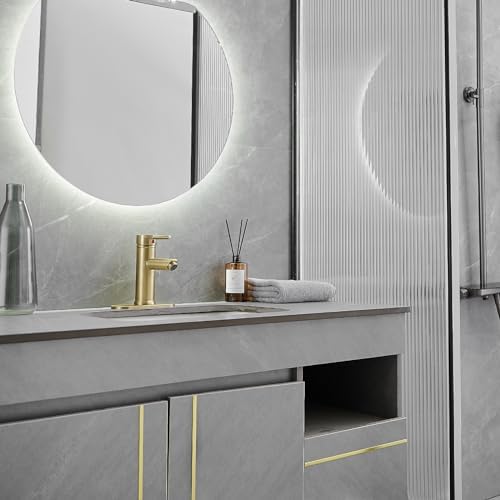 Greenspring Brushed Gold Bathroom Faucet No Drip Adjustable Temperature Elevate Your Bathroom Experience