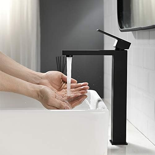Matte Black Vessel Sink Faucet for Modern Bathroom Design