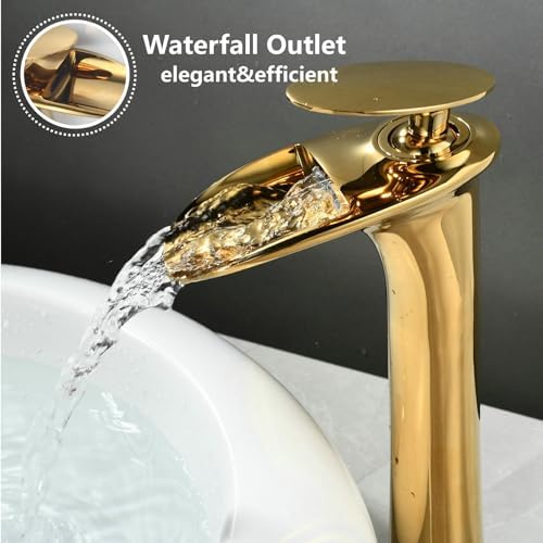 SHUNLI Gold Bathroom Faucet